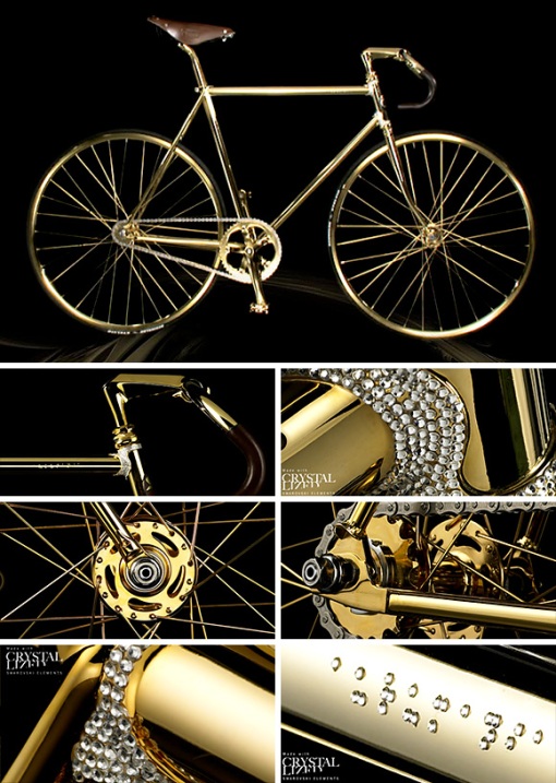 Lujos y estravagancias. Swarovski-crystal-and-24k-gold-plated-bike